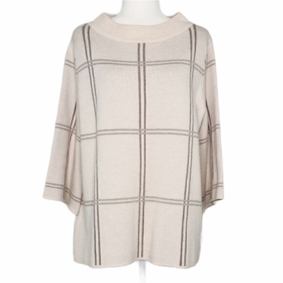 Apt. 9 Pullover Window Panel Wide Sleeve Sweater L - Picture 3 of 13